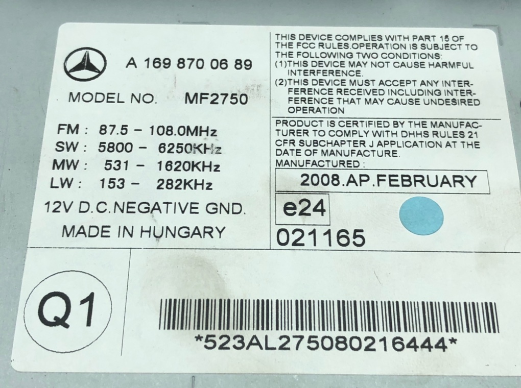 Магнитола для Mercedes Viano W639, 2008 г. 3.5 i бензин б/у — фото 5