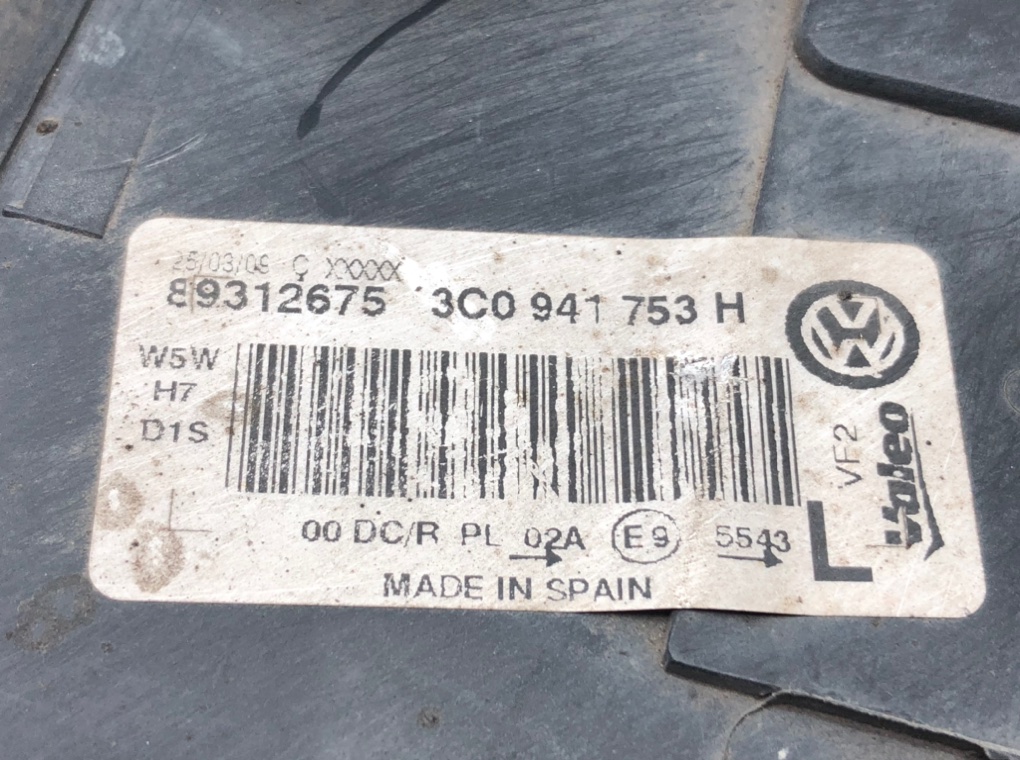 Фара левая для Volkswagen Passat, 2007 г. 2.0 TDi дизель б/у — фото 7