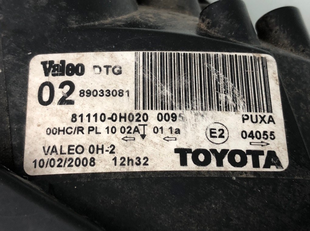 Фара правая для Toyota Aygo, 2008 г. 1.0 i бензин б/у — фото 6