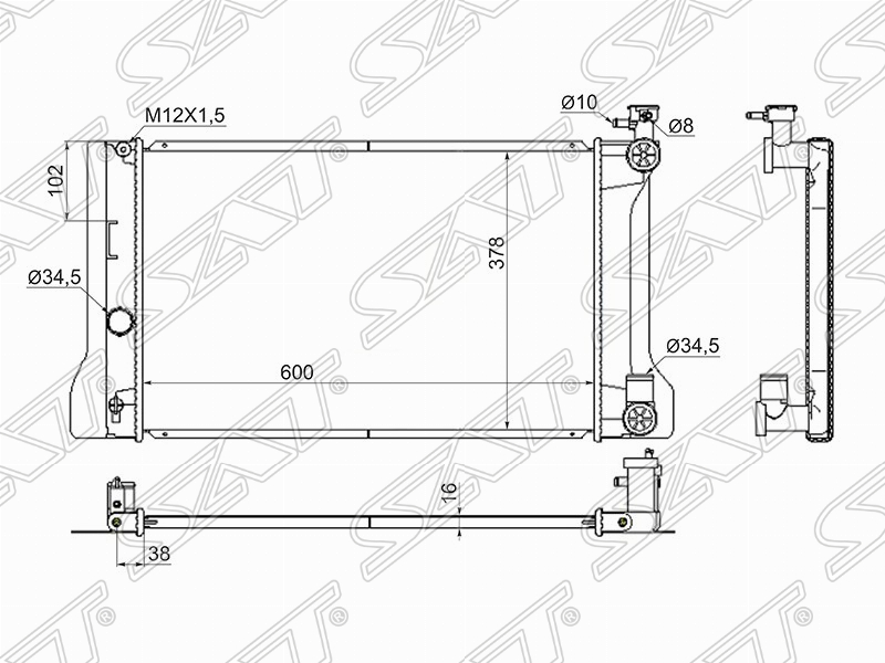 Радиатор охлаждения двигателя Toyota Corolla Fielder NZE141 1NZFE