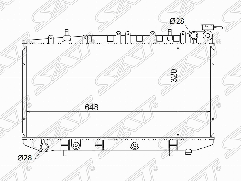 Радиатор охлаждения двигателя Nissan Sunny 1990