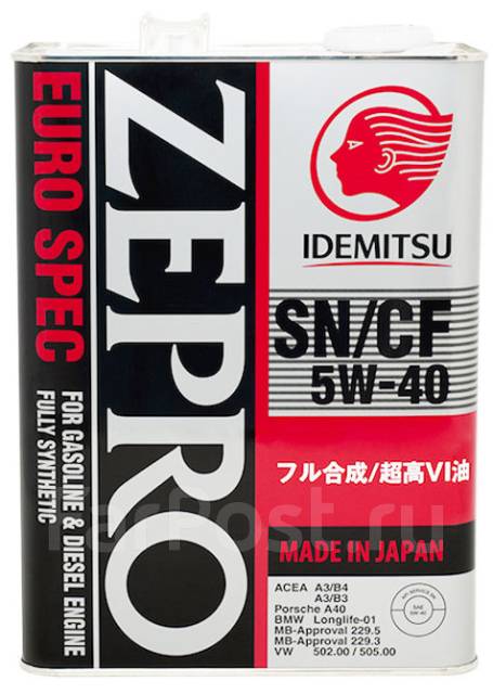 Масло моторное - 4 литра Idemitsu Zepro Sn Cf 5W40