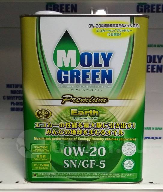 Масло моторное - 4 литра Масла И Технологические Жидкости Moly Green Premium Earth Sn/Gf-5 0W-20