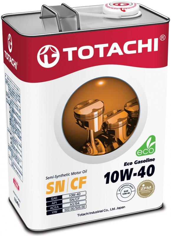 Масло моторное - 4 литра Масла И Технологические Жидкости Totachi Eco Gasoline Sn/Cf 10W-40