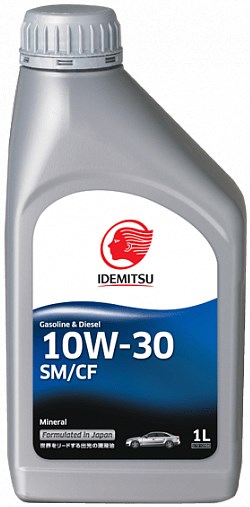 Масло моторное - 1 литр Масла И Технологические Жидкости Idemitsu 10W-30 Sm/Cf