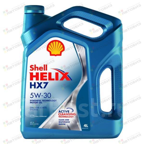 Масло моторное - 4 литра Масла И Технологические Жидкости Shell Helix Hx7 5W30 Sl/cf