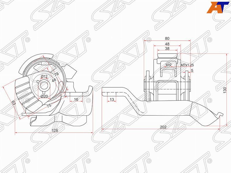 Подушка двигателя Toyota Corolla левая