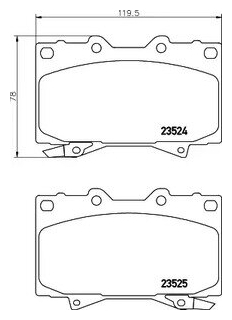 Колодки тормозные Toyota Land Cruiser Prado FZJ71 передние