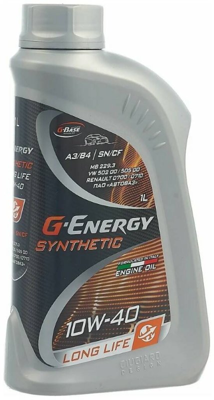 Масло моторное - 1 литр G-Energy Long Life Sn Cf A3/B4 10W40