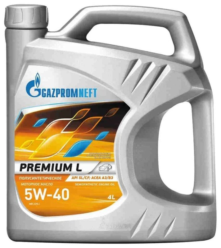 Масло моторное - 4 литра Gazpromneft Premium L Sl Cf A3/В3 5W40