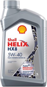 Масло моторное - 1 литр Shell Helix Hx8 Sn A3/B4 5W40