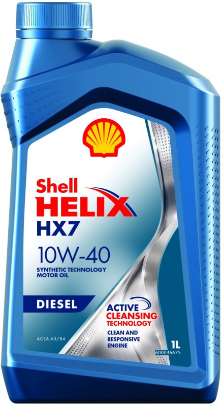 Масло моторное - 1 литр Shell Helix Hx7 Diesel A3/B4  A3/B3 10W40