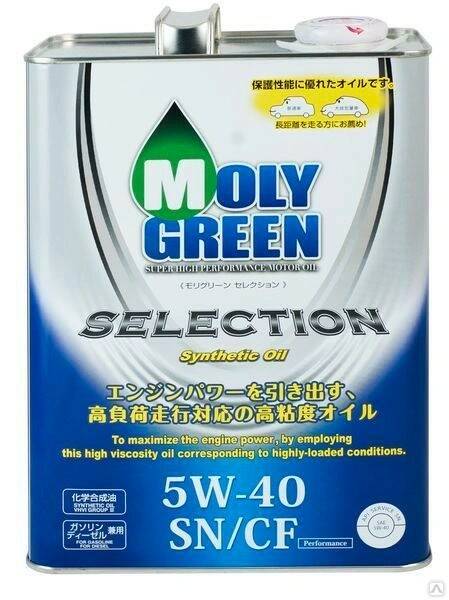 Масло моторное - 4 литра Moly Green Selection Sn Cf 5W40
