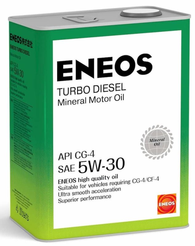 Масло моторное - 4 литра Eneos Turbo Diesel Cg-4 5W30