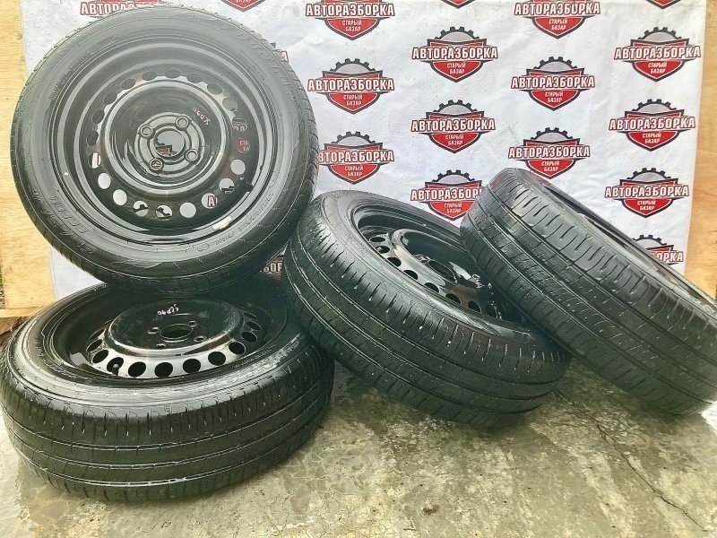 Комплект из 4-х колёс R15 / 185 / 60 ЯПОНИЯ DUNLOP ENASAVE 4x100 штамп. 34ET (б/у)