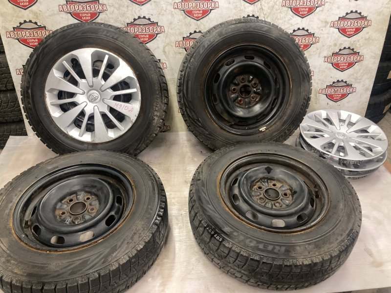 Комплект из 4-х колёс R14 / 185 / 70 ЯПОНИЯ BRIDGESTONE 5x100 штамп. 40ET (б/у)