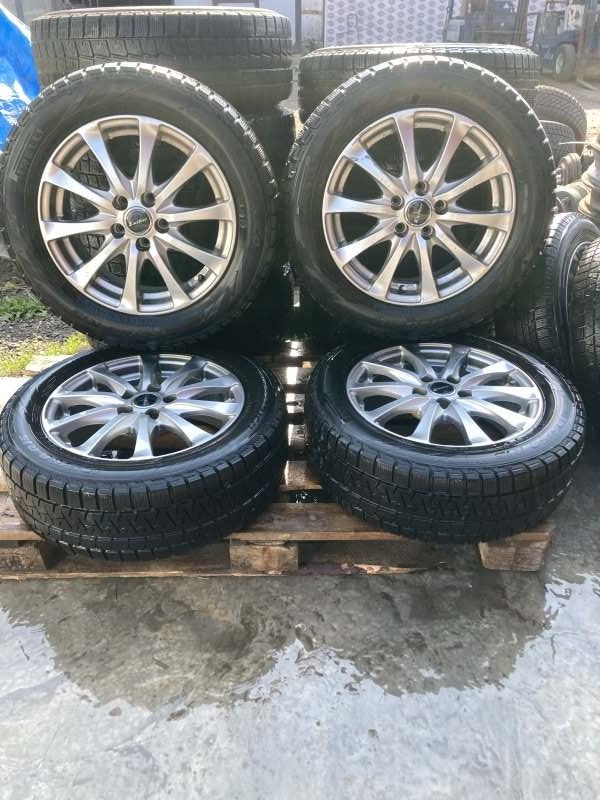 Комплект из 4-х колёс R15 / 195 / 60 ITALY PIRELLI  ICE Asimmetrico plus 5x114.3 лит. 38ET (б/у)