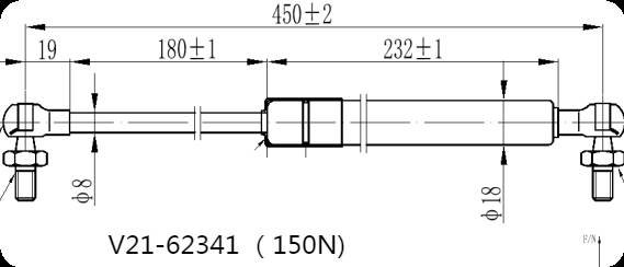 Амортизатор двери багажника SUZUKI JIMNY JB23W V21-62341 новая