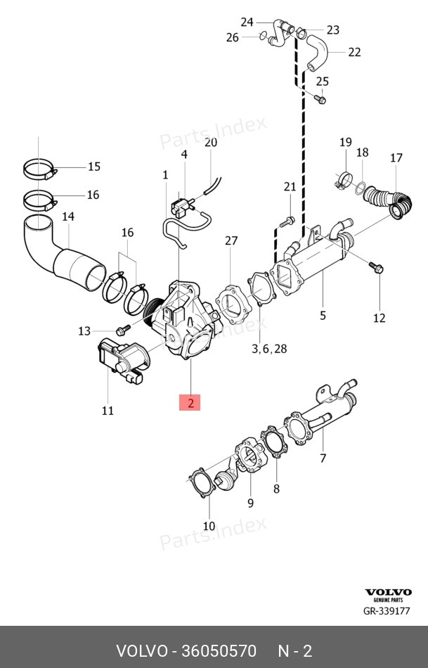 Клапан EGR XC70 2009 BZ D5244T4 2.4 Клапан EGR XC70 2009 BZ D5244T4 2.4