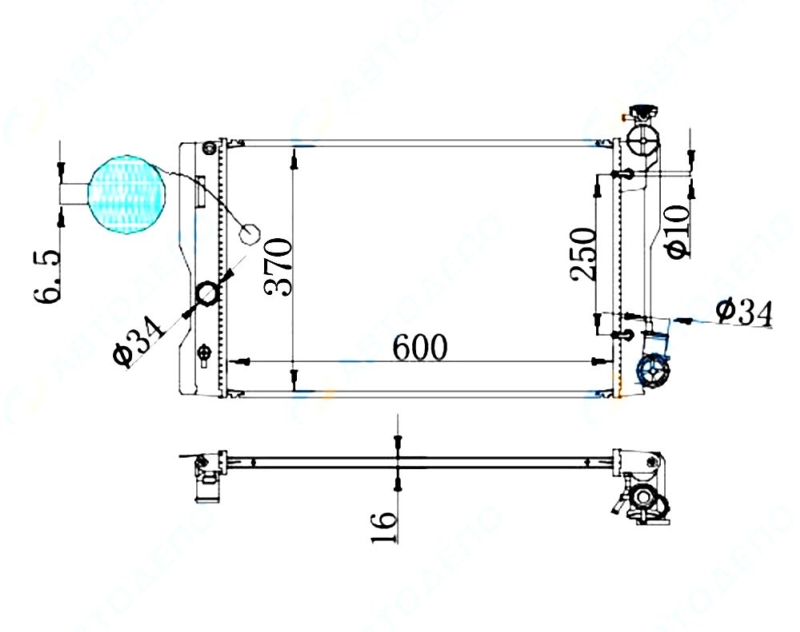 Радиатор ДВС Toyota Wish ZGE20 2ZR-FE 2009