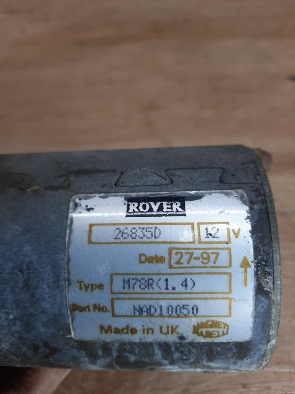 Стартер MGF 1997 седан 4дв. 18K4F