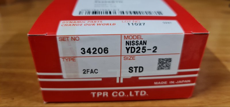 Кольца поршневые Nissan Navara YD25