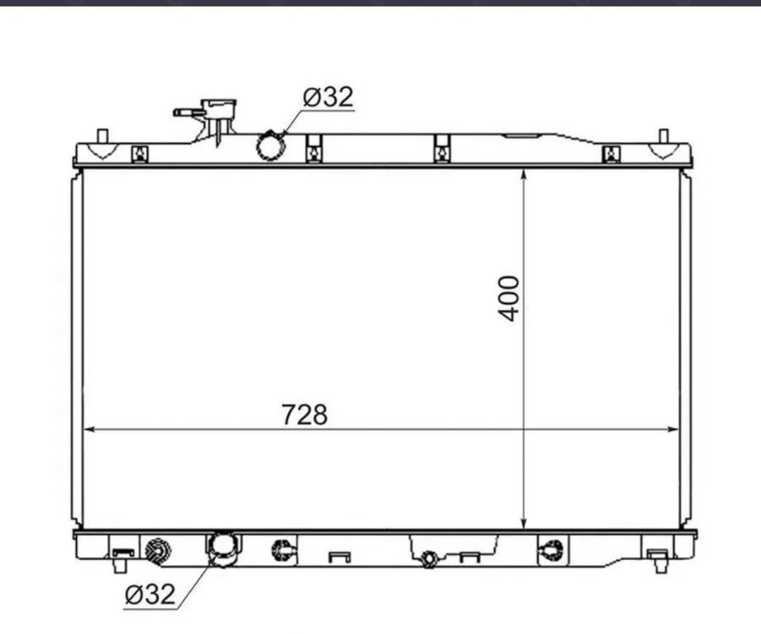 Радиатор ДВС CR-V 2006-2012 RE3 K24A Радиатор ДВС CR-V 2006-2012 RE3 K24A