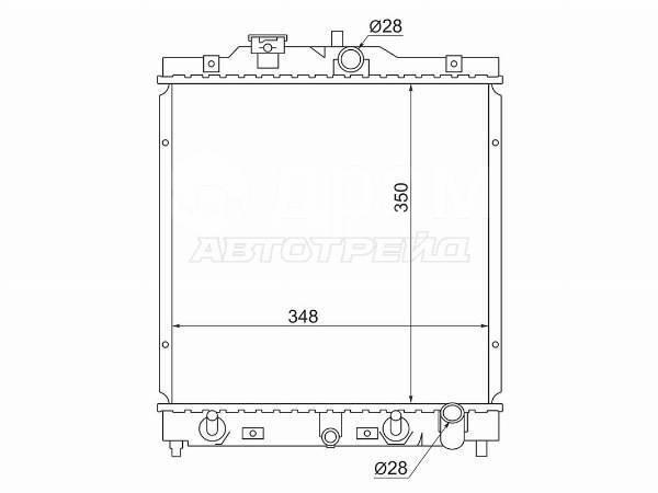 Радиатор ДВС CIVIC 1996-2007 EK3 B16A6