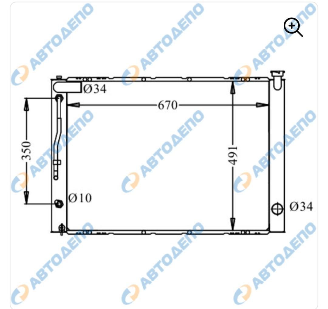 Радиатор ДВС ALPHARD 2002- ANH10W 2AZFE Радиатор ДВС ALPHARD 2002- ANH10W 2AZFE