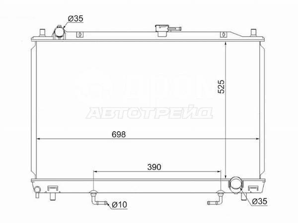 Радиатор ДВС PAJERO 1999-2006 V66W 4M40 Радиатор ДВС PAJERO 1999-2006 V66W 4M40