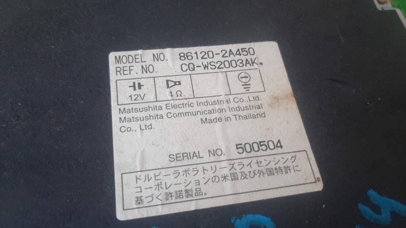 Магнитофон Toyota Verossa JZX110 1JZ (б/у)