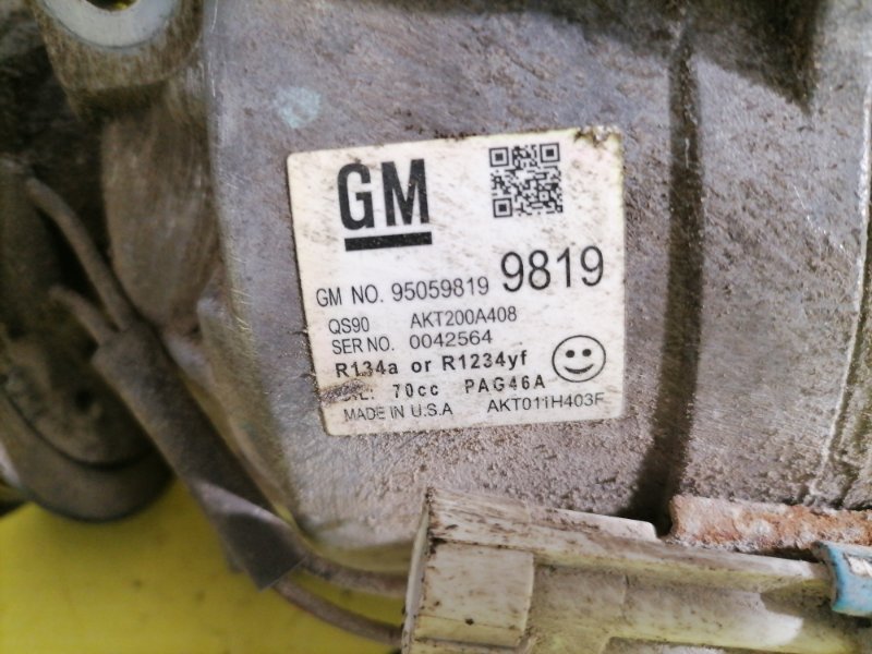 Компрессор кондиционера AVEO T300 2011-2015 2013 седан 1.6 F16D4 116 л/с