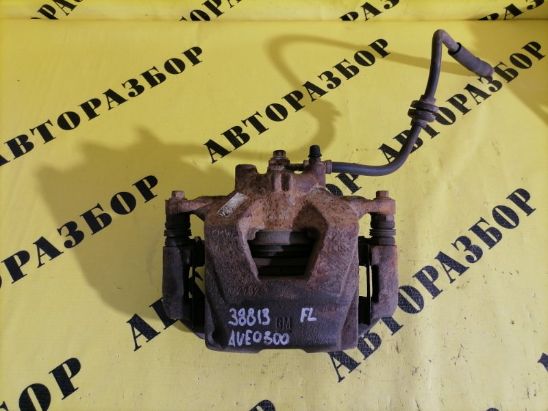 Суппорт передний левый CHEVROLET AVEO T300 2011-2015 2013 седан 1.6 F16D4 116 л/с 96418871 Б/У