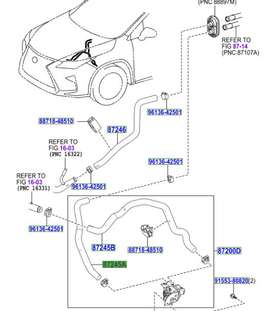 Патрубок охлаждения RX 4 2017 AL20 2GR-FXS