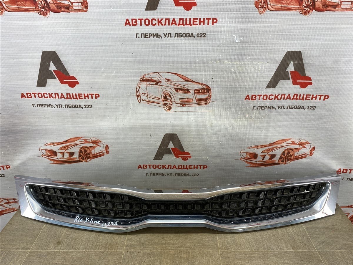 Решетка бампера переднего Kia Rio X-Line (2017-Н.в.) 2017