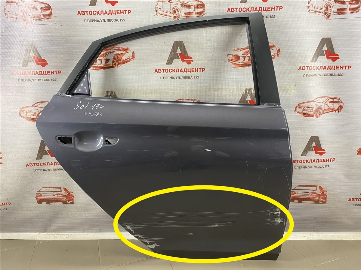 Дверь задняя правая HYUNDAI SOLARIS (2017-н.в.) (б/у)