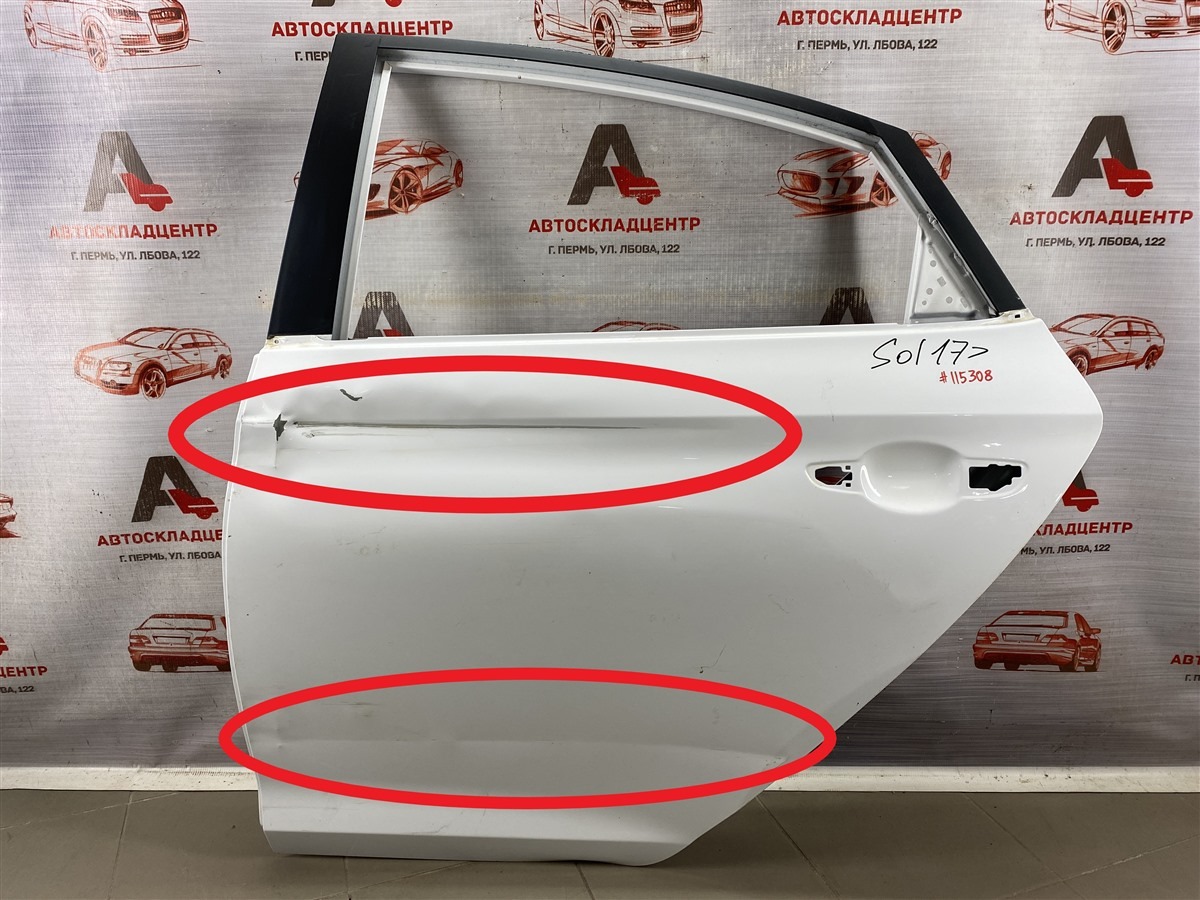 Дверь задняя левая HYUNDAI SOLARIS (2017-н.в.) (б/у)