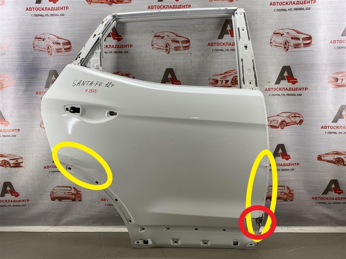 Дверь задняя правая HYUNDAI SANTA-FE (2012-2019) (б/у)