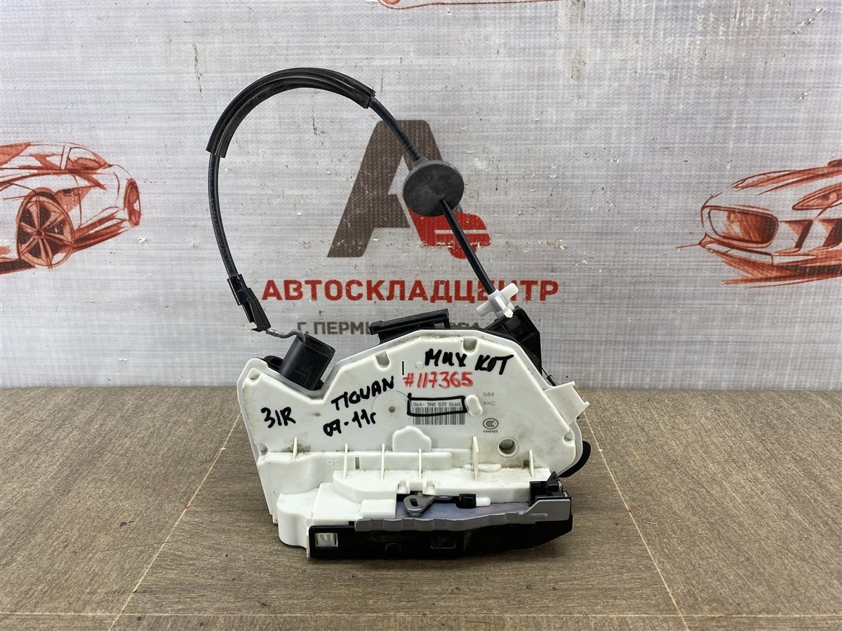 Замок двери VOLKSWAGEN TIGUAN (2007-2017) задний правый (б/у)