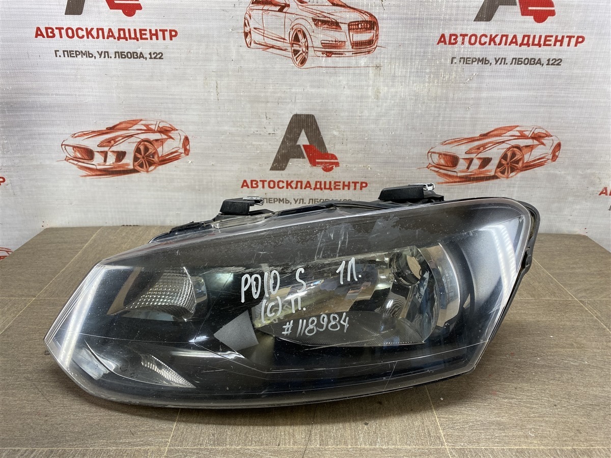 Фара левая VOLKSWAGEN POLO (Mk5) седан 2010-2020 (б/у)