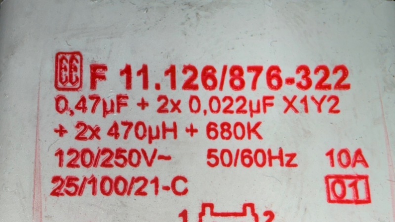 Фильтр сетевой стиральной машины Bosch WLF 20261 (б/у) Фильтр сетевой стиральной машины Bosch WLF 20261 (б/у)