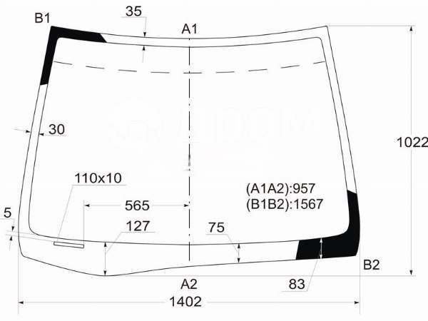 Стекло лобовое переднее HONDA Stream RN4 73111S7AJ00 новая