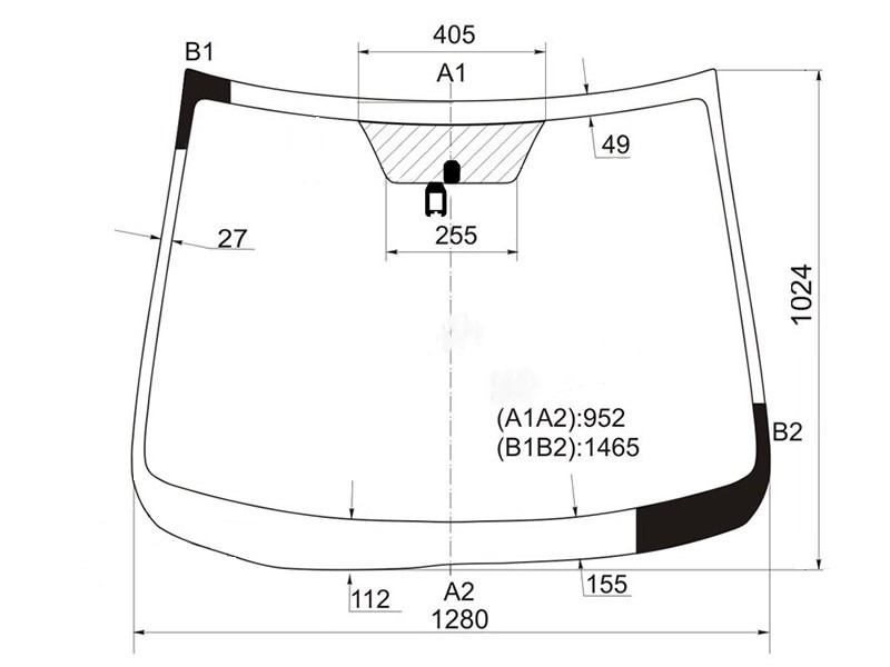 Стекло лобовое переднее MAZDA DEMIO DE3AS D65163900 новая