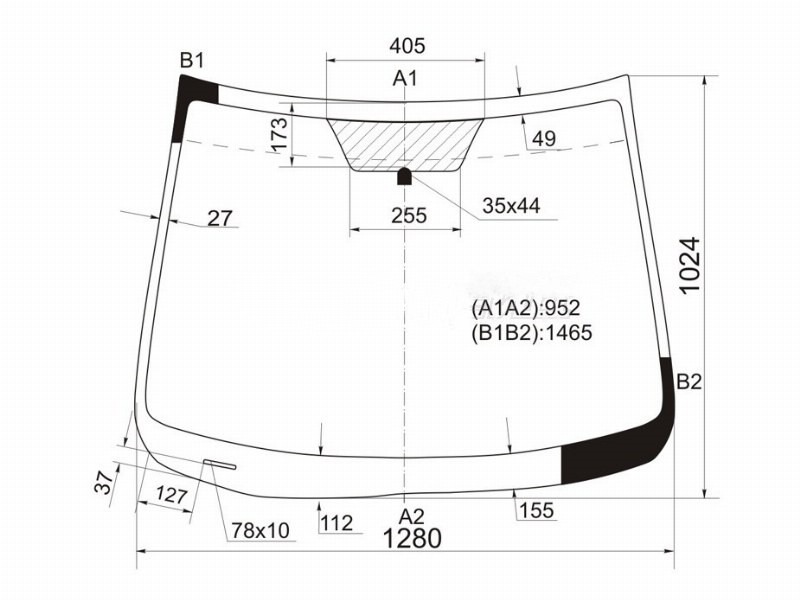 Стекло лобовое переднее MAZDA DEMIO DE3AS D65163900 новая