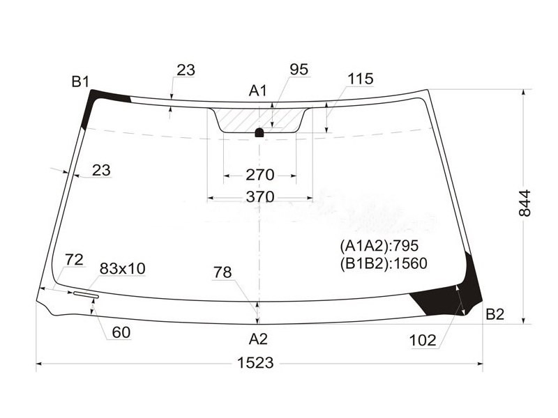 Стекло лобовое переднее TOYOTA Kluger V MHU28 56111-48270 новая