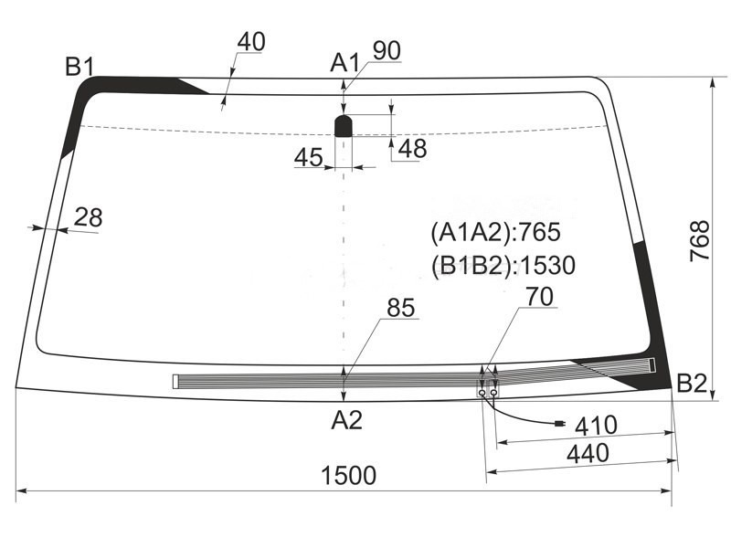 Стекло лобовое переднее MITSUBISHI Pajero V93W 6G72 6102A383 новая
