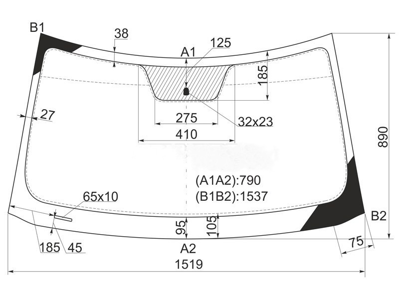 Стекло лобовое переднее KIA SOUL AM 861102K020 новая