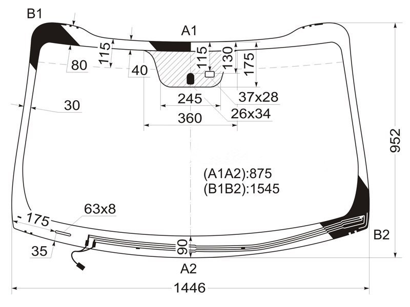 Стекло лобовое переднее KIA SPORTAGE SL 861103W100 новая