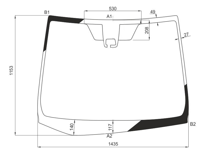Стекло лобовое переднее Toyota Noah ZRR80 5610128914 новая