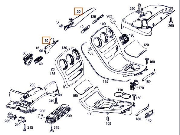 Пластик торпеды C-Class 2015 W205 M274 Пластик торпеды C-Class 2015 W205 M274